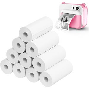 Lot de 10 rouleaux de papier thermique 57 mmx6 m-Recharge de papier d'impression-Mini imprimante-Papier d'impression thermique-Pour appareils photo instantanés-Terminal POS - Neuf