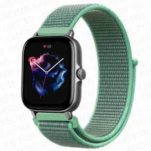 Typi-20mm 22mm Bracelet De Montre Pour Amazfit Gtr 4/2/3/Mini/Gts 2/3/Pro/4/U/Stratos Bracelet De Sport En Nylon Pulseira Correa Amazfit Bip Sangle|Spearmint 31|20mm - Neuf
