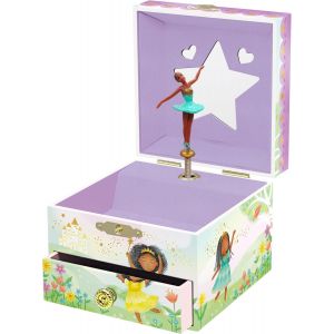 Boîte à Bijoux Musicale Ballerine pour Filles - Boîte à Musique Danseuse Étoile avec Miroir, Cadeau de Ballet pour Petites Filles, Boîte à Bijoux, Cadeau d'Anniversaire pour Enfants, 3-10 ans, Rose - Neuf