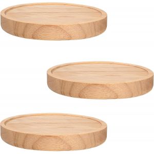 Tianyi-Étagères Murales Bois, Lot De 3 Ronde Étagère Murale Flottante, Petite Planche Murale Décoration Moderne Rangement Pour Photos Plantes Bougie De Enpour Salon, Cuisine, Bureau (Diamètre Ø15cm) - Neuf