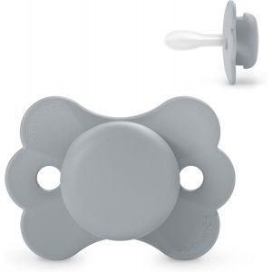 Sucette B&eacute;b&eacute; 6/18 Mois,Sucette Avec T&eacute;tine Sym&eacute;trique Sx Pro En Silicone,T&eacute;tine R&eacute;versible,Plate Et Flexible,Respecte Le D&eacute;veloppement Buccodentaire,Wonderland Bleu Uni - Neuf