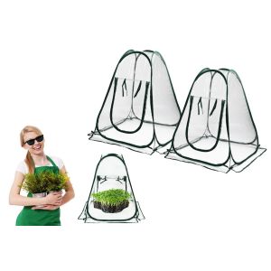 Lot De 2 Mini-Serres En Pvc, Tentes De Culture Portables Avec Fermeture &Eacute;clair Et Piquets - Neuf