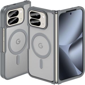 SJZG-Magnetic For Google Pixel 10 Pro Fold Case, [Compatible Avec Magsafe] [Coupe &Eacute;troite], Coque De T&eacute;l&eacute;phone Magn&eacute;tique Translucide Mate Antichoc Pour Pixel 10 Pro Fold, Gris - Neuf