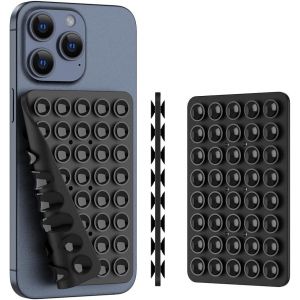 Support de t&iquest;&iquest;l&iquest;&iquest;phone &iquest;&iquest; Ventouse Double Face en Silicone, Accessoire en Silicone pour iPhone et Android, Support Mains Libres pour t&iquest;&iquest;l&iquest;&iquest;phone de Douche, vid&iquest;&iquest;os et Selfies TikTok (Noir, 1 pi&iquest;&iquest;ce) - Neuf