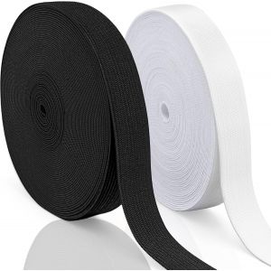 Mevronisshop-20m Elastique Couture 20mm, &Eacute;lastique Couture Noir Et Blanc, &Eacute;lastique Couture Long, Ruban Elastique&iquest;Bande Elastique Couture, Pour &Eacute;lastique Pantalon, &Eacute;lastique Taille, Diy, Etc (2cm) - Neuf
