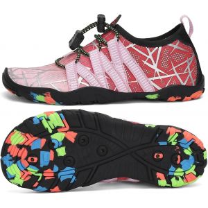 Utigh-Chaussures Aquatiques Enfant Chaussure D'eau Garçon Fille Chaussures De Plage Respirant Chaussures Piscine Chaussures Mer Pour Surf Plongée Nautiques Baignade,Gr 24-36 Eu - Neuf