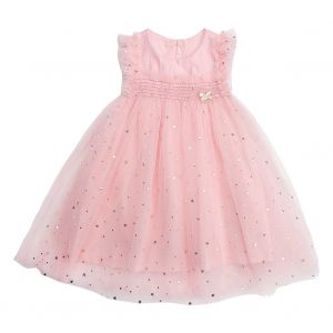 Robe De Princesse Pour Filles, Col Rond, Elegante, Etoiles Dorees, En Maille, Pour Fete (80) - Neuf