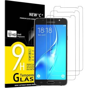 Lot De 3, Verre Tremp&eacute; Pour Samsung Galaxy J7 2016, Film Protection &Eacute;cran Sans Bulles D'air Ultra R&eacute;sistant (0,33mm Hd Ultra Transparent) Duret&eacute; 9h Glass - Neuf