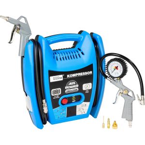 Ulteronixshop-Compresseur Airpower 180/08 (sans huile et n&eacute;cessitant peu d'entretien, entra&icirc;nement par courroie, 8 bars, 1100 W, d&eacute;bit effectif 140 l/min, tuyau d'air comprim&eacute; de 2,5 m avec raccord r - Neuf