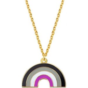Kal-Rainbow Pansexual Transgender Asexual Bisexual Sun Set Lesbian Nonbinary Polysexual Gender Fluid Necklace Lgbt Necklace Gay Pride Gift Rainbow Pride Necklace Lgbt Jewelry Pride Gift - Neuf
