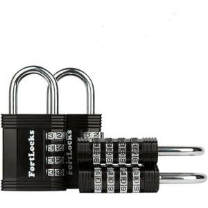 Cadenas Code 4 Chiffres | Cadenas &agrave; Code pour Casier de Gym, Travail et &Eacute;cole, Valise, Garage, Portail, Cl&ocirc;ture et Plus (Orange) - Neuf