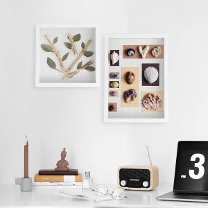 Cadre de Bo&icirc;te D'Ombre,A4 Cadre 3D Profond 22.7x31.4cm cm Cadre Profondeur Cadre Photo 3D &agrave; Remplir, Cadre D'Objet En Bois, Cadre Vitrine Profond pour Fleurs M&eacute;dailles Souvenirs Photos Objet M&eacute;dailles - Neuf
