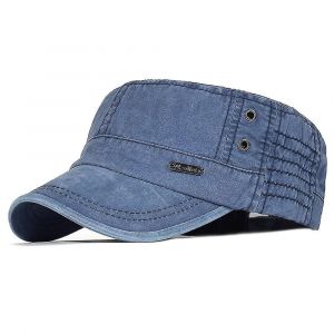 Homme Coton Armée Casquette Cadet Hat Trucker Papa Hat Militaire Flat Top Réglable Classique Casquette De Baseball Classique - Neuf