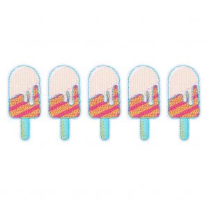 Patch Brode Mignon En Forme De Creme Glacee, Decoration Diy, Autocollant En Tissu, Applique, Accessoires Pour Vetements Artisanaux - Neuf