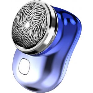 Mdy-Mini Rasoir Électrique Pour Homme, Rechargeable Par Usb, Mini Rasoir Électrique Portable Pour La Maison Et Les Voyages, Rasoir Humide Et Sec, Cadeau Pour Homme (Bleu) - Neuf