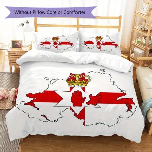 Parure De Lit À Motif Drapeau De L'ulster, Housse De Couette Et Taie D'oreiller, Douce, Decoration De Chambre À Coucher, Literie De Noël, Halloween, Cadeaux De Noël, Cadeau D'anniv - Neuf