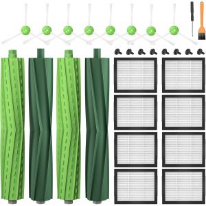 Lot de 22 accessoires pour iRobot Roomba i7 i7+ j7 j7+/Plus i3 i3+ i4 i4+ i6 i6+ i8 i8+ E5 E6 E7,pièces de rechange pour aspirateur iRobot Roomba E/I/J - Neuf