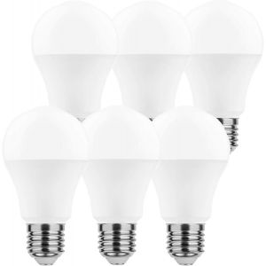 Sjzg-Lot De 6 Ampoules Led A65 15 W Blanc Chaud E27 &Eacute;quivalent &Agrave; 95 W 2700 K 1520 Lm Intensit&eacute; Non Variable 220-240 V Angle D'&eacute;clairage 270&deg; - Neuf