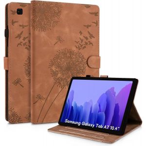 TIANYI-Coque Samsung Galaxy Tab A7 T500/T509/T505/T507 Pissenlit Housse en Tablette Cuir TPU Cover Case &Eacute;tui Housse de Protection pour Samsung Galaxy Tab A7 10,4 Pouces Brun - Neuf