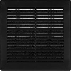 KALANKA-Housse d'aération en plastique noir de 15,2 x 15,2 cm (dimensions de l'ouverture) u2013 Grille d'aération carrée plate u2013 Déflecteur d'air u2013 CVC 20,3 x 20,3 cm (dimensions totales) - Neuf