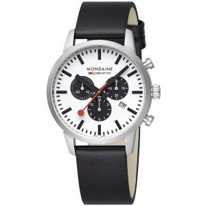 Mens Watch Mondaine Msd.41410.Lbv, Quartz, 41mm, 5atm - Neuf