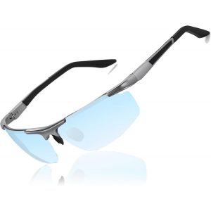 Lunettes De Soleil Sport Polarisées Pour Homme - Lunettes De Soleil Pour Conducteur Pêche - Ultra Légères - Cadre En Métal - Protection Uv400 - Neuf