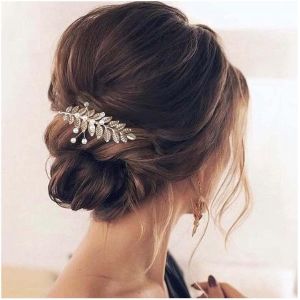 Peigne &Agrave; Cheveux De Mariage En Cristal En Perle D'or Barrette Mariage Coiffures D&eacute;coratives Strass Pi&egrave;ce &Agrave; Cheveux De Mari&eacute;e Peigne Lat&eacute;ral Accessoires De Cheveux Pour Femmes Et Filles (Or) - Neuf