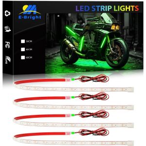 YM E - Bright voiture LED bande lumineuse peut couper sous - marine marine marine souterraine LED éclairage moto camion Golf chariot intérieur extérieur étanche ip68 24INCH 72smd 12V, Vert (4PCS) - Neuf