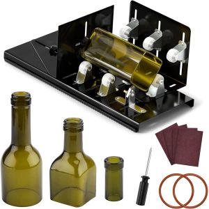Mevronisshop-Coupe-Bouteille En Verre, Version Am&eacute;lior&eacute;e Pour Bouteilles Rondes, Carr&eacute;es Et Goulots, Adapt&eacute; Aux Bouteilles De Vin, De Bi&egrave;re, De Whisky, De Champagne, D'eau Et De Soda - Neuf