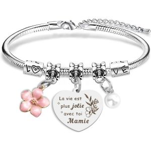 Eryi-Cadeau Mamie Cadeau Fete Des Grand Mere Cadeau Pour Mamie Cadeau Grand Mere Bracelet Mamie Cadeau Fête Des Grands Mères Bonne Fete Mamie Cadeau Anniversaire Mamie Cadeaux Mamie Fete Des Mamies - Neuf