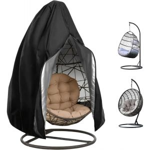Letnerny-Housse De Cha Suspendue 210d Oxford Housse De Fauteuil Suspendu Imperm&iquest;&iquest;Able Anti-Uv, Bache De Protection Exterieur Avec Fermeture &iquest;&iquest;Clair Et Cordon Pour Jardin Patio, 190 X 115cm - Neuf