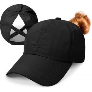 Casquette Femme Queue De Cheval,Casquette Baseball Femme Réglable Séchage Rapide Casquette Femme Été,Maille Respirant Chapeau Soleil Casquette Queue De Cheval Haute.[Z1624] - Neuf