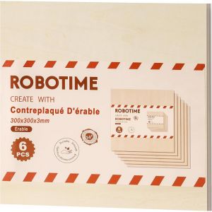 Contreplaqu&eacute; En &Eacute;rable, 6 Pi&egrave;ces 300x300x3mm, Planche Bois Brut Placages, Panneau Feuille D&eacute;coupe Laser, Id&eacute;al Pour Peinture, Pyrogravure, Bricolage Fabrication De Maquettes - Neuf