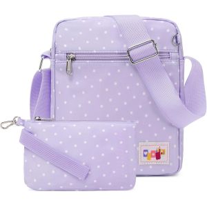 Sac À Dos En Toile À Pois - Moderne - Beau Et Léger - Pour Femmes Et Filles, S, Violet, 2 Pièces, S, Sac À Dos[SAC641851] - Neuf