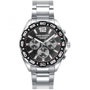 Montre Homme Mark Maddox Mission Hm0145-55 - Acier Inoxydable - Chronomètre - Etanche 5 Atm - Neuf