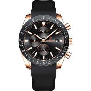 Eryi-Montre Homme En Silicone: Bracelet Montre Rond Analogique Quartz Etanche 3atm Fonction Calendrier Microsecondes Chronomètre Mesure De Vitesse - Cadeau Homme Anniversaire - Neuf