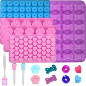 Ayuhr-4 Pièces Moule Silicone Animauxmoule Glace Chienmoule Friandise Chienmoule Chiengateau Chienbiscuit Chien - Neuf