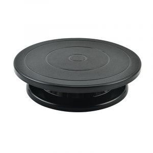 Plateau Tournant À Gâteau Noir, Support À Gâteau Rotatif En Douceur, Support Pour Ensemble De Décoration De Gâteaux - Neuf