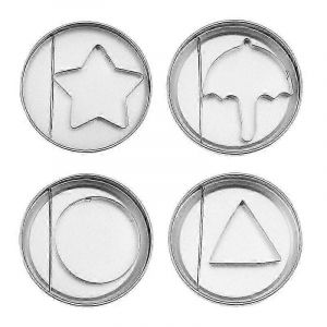 12 pcs calmar biscuit emporte-pi&egrave;ce jeu ensemble,avec bo&icirc;te en fer blanc et aiguille - Neuf