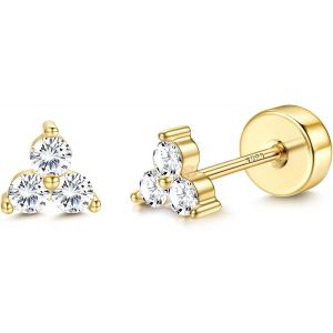 Kal-Boucles D'oreilles Femme Or 14 Carats Petites Piercing Oreille Argent 925 Femme Piercing Tragus Or Boucle D'oreille Homme Piercing Helix Bijoux Femme - Neuf
