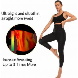 Pantalon De Sudation Femmes, Legging De Sport À Taille Haute Noir Shorts Pour Accélérer Transpiration, Lifting Des Fesses, Obtenir Ventre Plat Anti Cellulite Pour Minceur Fitness Jogging Yoga - Neuf