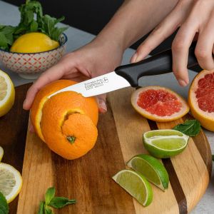 Ensemble De 2 Couteaux Utilitaires Essentials 8007, Comprenant Un Couteau D'office De 9 Cm Et Un Couteau Utilitaire De 12 Cm, Manches Noirs - Neuf