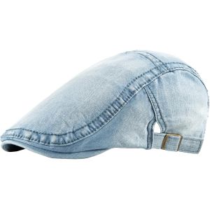 Cauc-Femmes Denim Newsboy Cap Coton Casquette Plate Ivy Gatsby Driving Hunting Gatsby Cabbie Hats Pour Hommes - Neuf