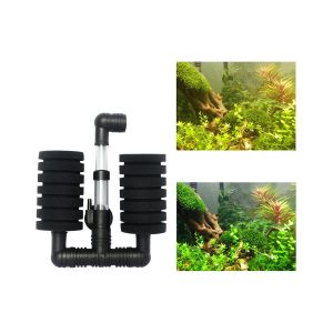 Filtre &Agrave; &Eacute;ponge Pour Aquarium Avec Pompe &Agrave; Air, &Eacute;cumeur Et Syst&egrave;me De Biofiltration - Neuf