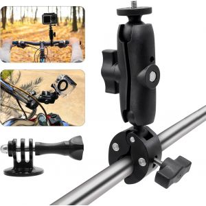 Support de Guidon de Moto Réglage à 360° Super Pince de Serrage pour GoPro Compatible avec Insta360,DJI et d¿Autres appareils Photo - Neuf