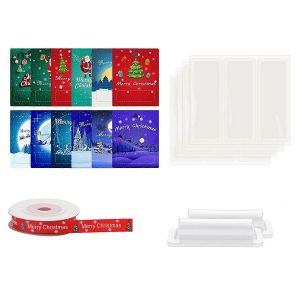 12 PCS Porte-monnaie de Noël pour l'argent Cartes de Noël amusantes - Neuf