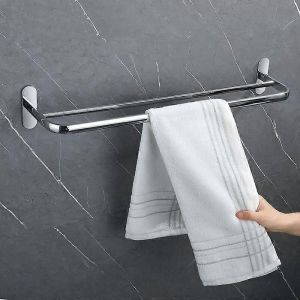 Porte-serviettes double,40cm SUS304 Porte-serviettes mural pour salle de bain,Porte-serviettes mural en acier inoxydable poli à 2 barres,Porte-serviettes pour salle de bain - Neuf