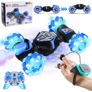 KAJGL-Voiture Télécommandé,Voiture Télécommande Tout Terrain Pour Enfants,Rc Voiture Tout Terrain,Jouet Voitures Cadeau Avec Commande Manuelle 2,4 Ghz 4Wd Offroad (Bleu) - Neuf