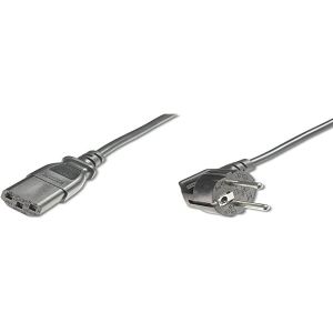 C&acirc;ble De Raccordement Au R&eacute;seau - 2.5 M - Cee 7/7 (Type F) 90&deg; Sur C13 - M&acirc;le/Femelle - H05Vv-F3G - 1.0 Mm&sup2; - C&acirc;ble D'Alimentation - Neuf