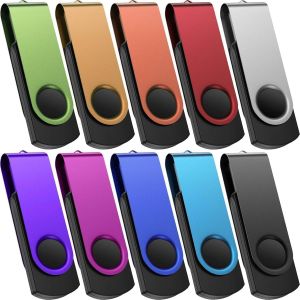 USB Flash Drive 8 GB Memory Stick Multi-Coloured Portable USB Memory Stick Set of 10 Ideal for Students for Data Storage and Transfer - Neuf